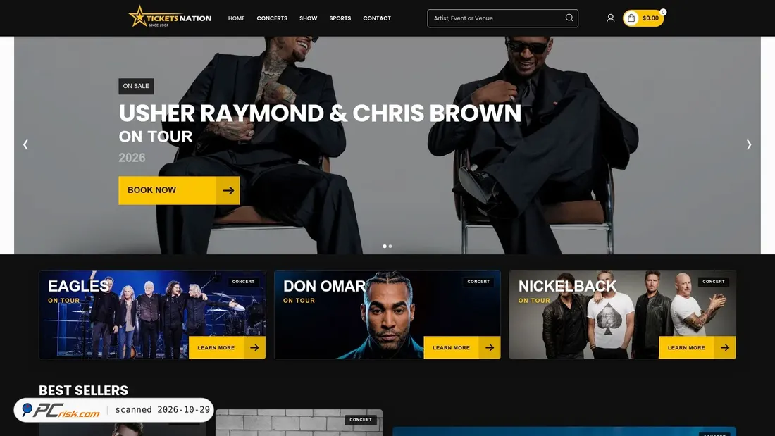 Screenshot of tickets-nation.com
