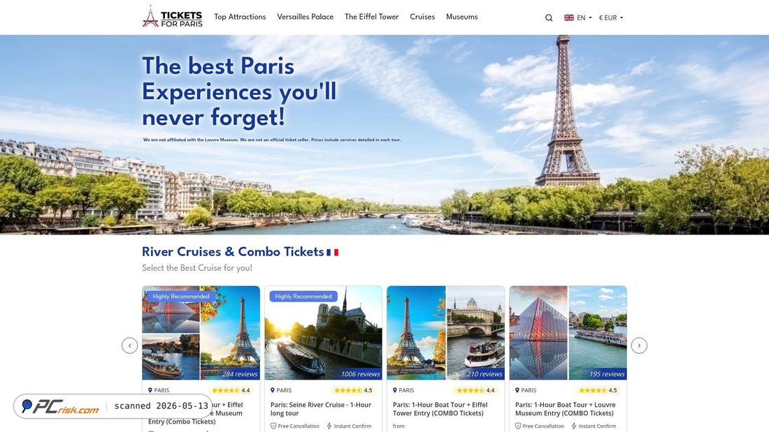 Zrzut ekranu ticketsforparis.com