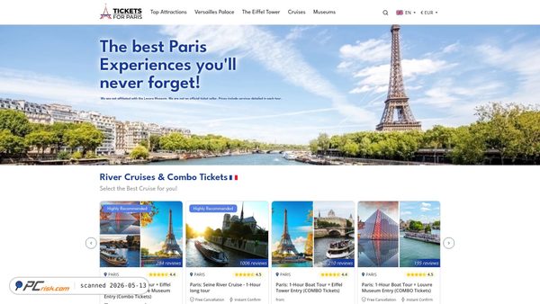 ticketsforparis.com Screenshot