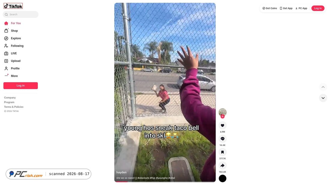 Screenshot von tiktok.com