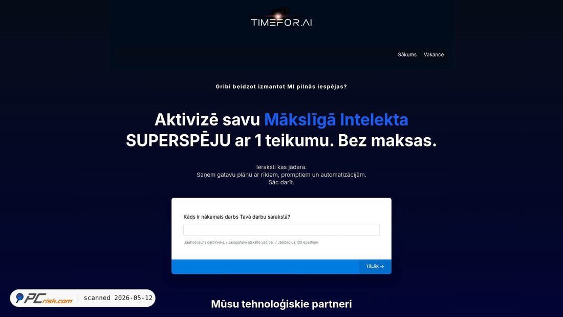 Capture d’écran de timefor.ai
