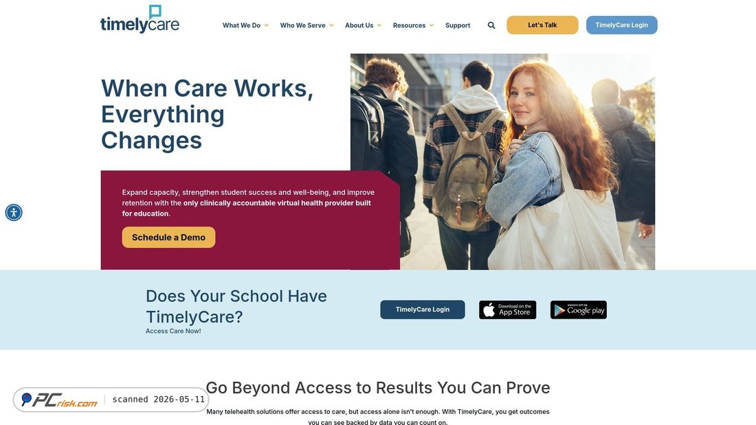 Screenshot von timelycare.com