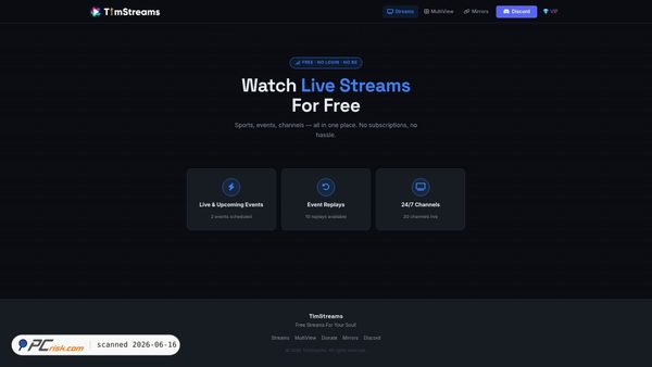 timstreams.net screenshot