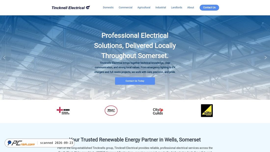 Captura de ecrã de tincknellelectrical.com