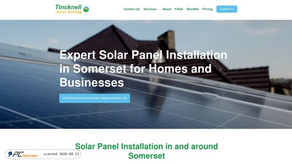 tincknellsolar.co.uk screenshot