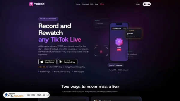 tkrec.com screenshot