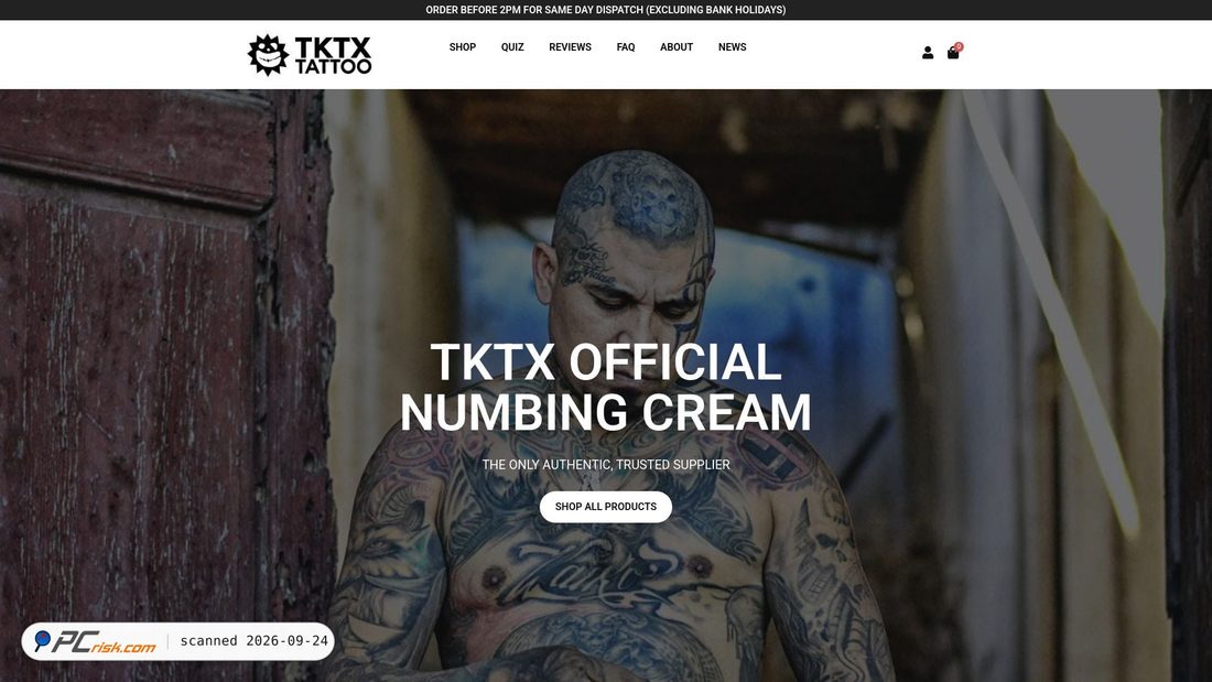 Captura de ecrã de tktxofficial.ink