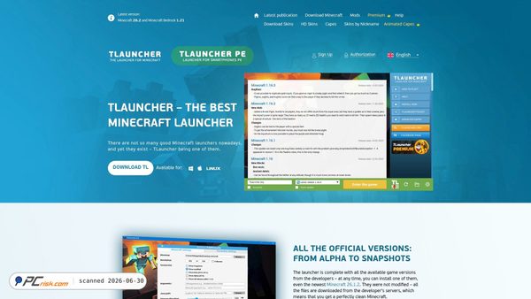 tlauncher.org screenshot