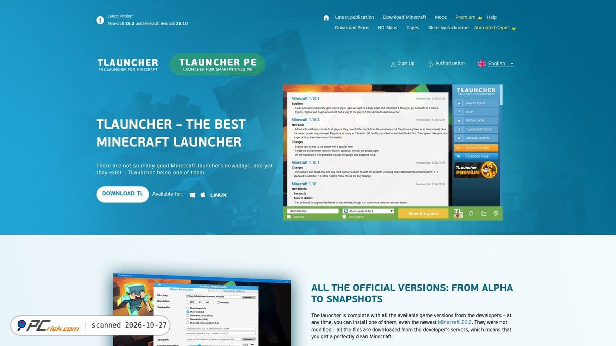 Is tlauncher.org Safe? Security Scan Report | PCrisk