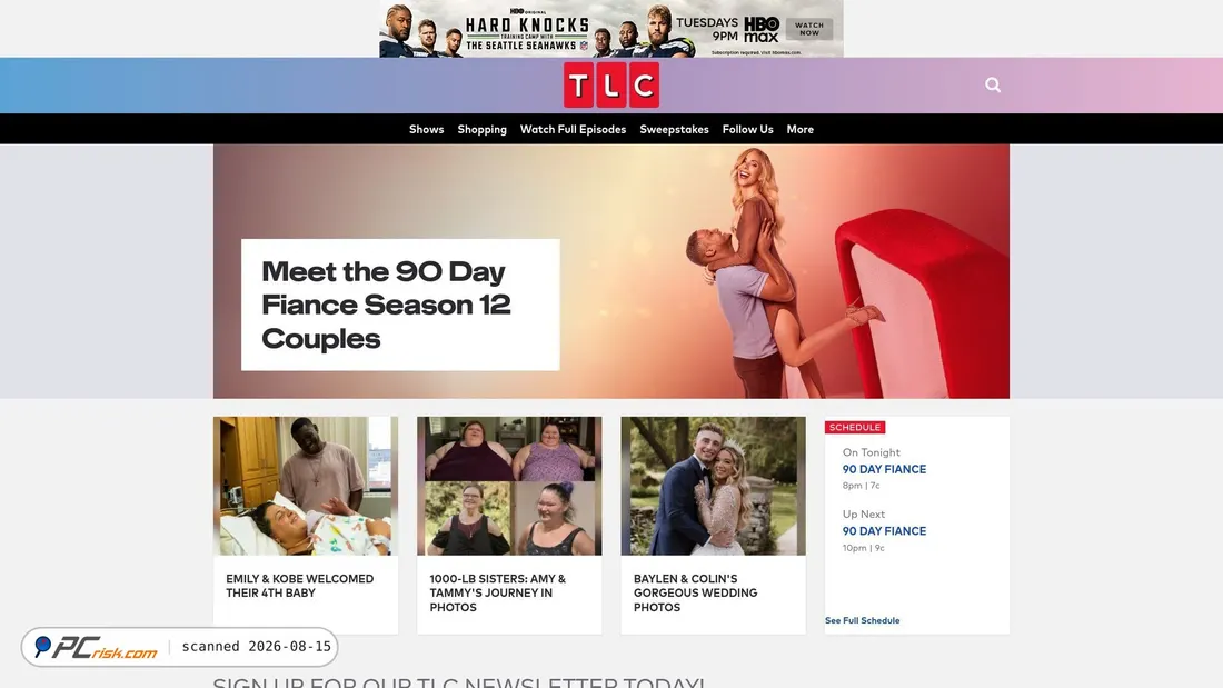 Screenshot of tlc.com