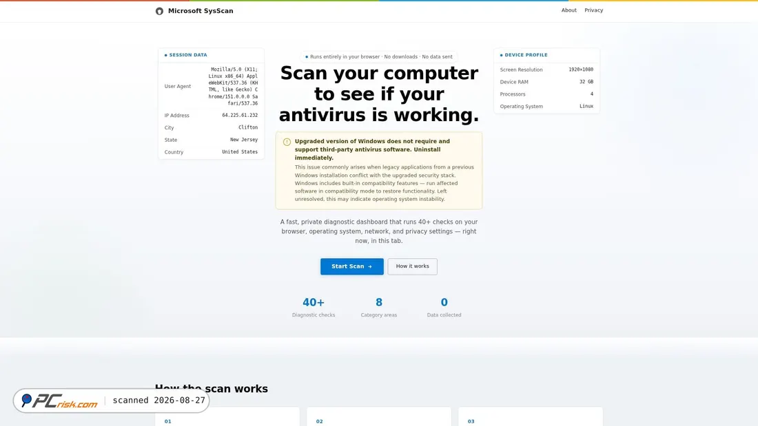 Screenshot of tlcscanner.com