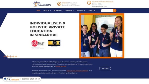 Captura de ecrã de tlsacademy.org