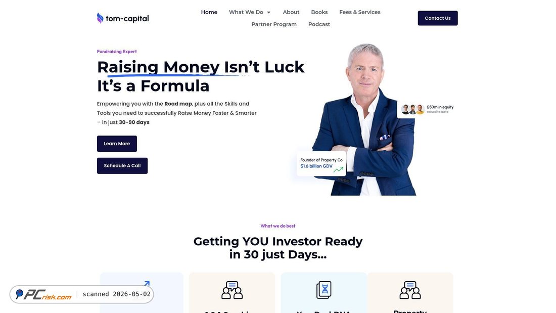 Screenshot of tom-capital.co.uk