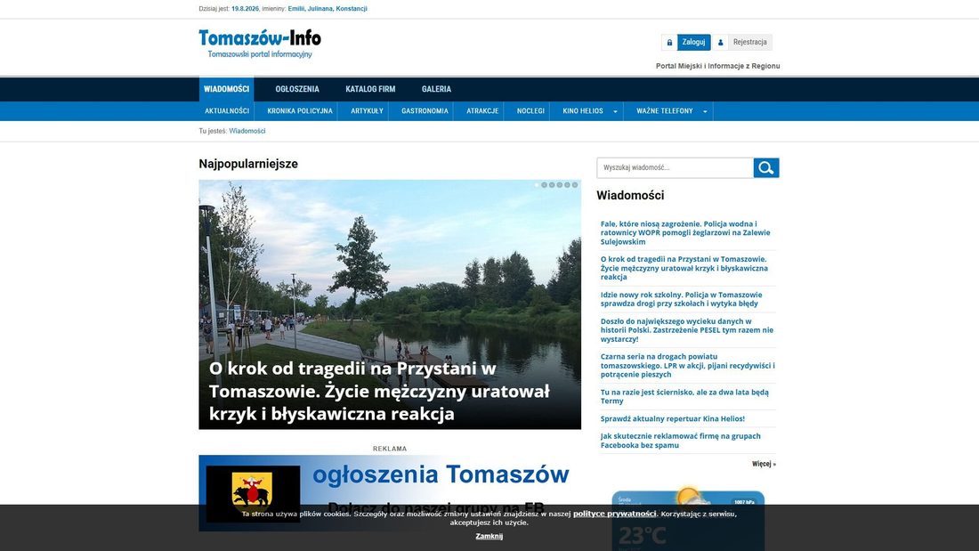 Screenshot di tomaszow-info.pl