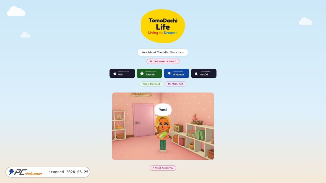 Screenshot von tomodachilife-mobile.com