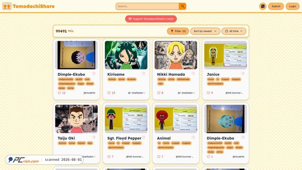 tomodachishare.com screenshot
