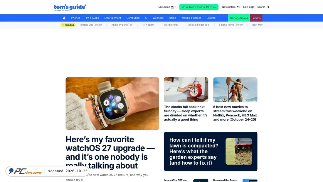 Screenshot of tomsguide.com