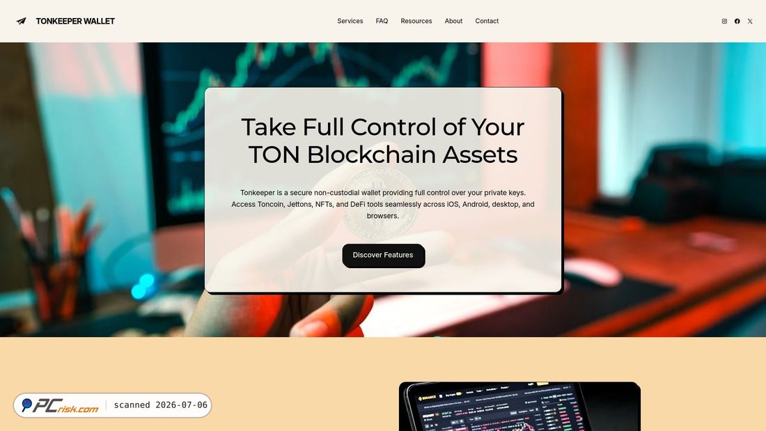 Screenshot of ton-keeper.org
