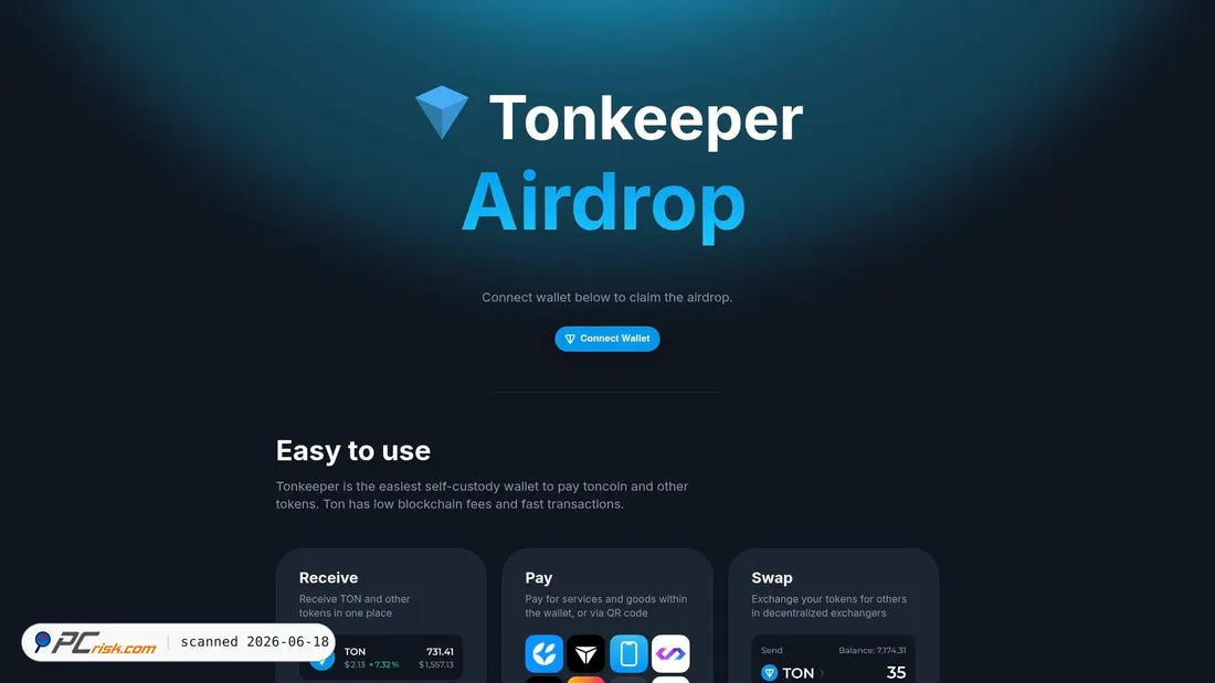 Screenshot of ton-keeper.pages.dev