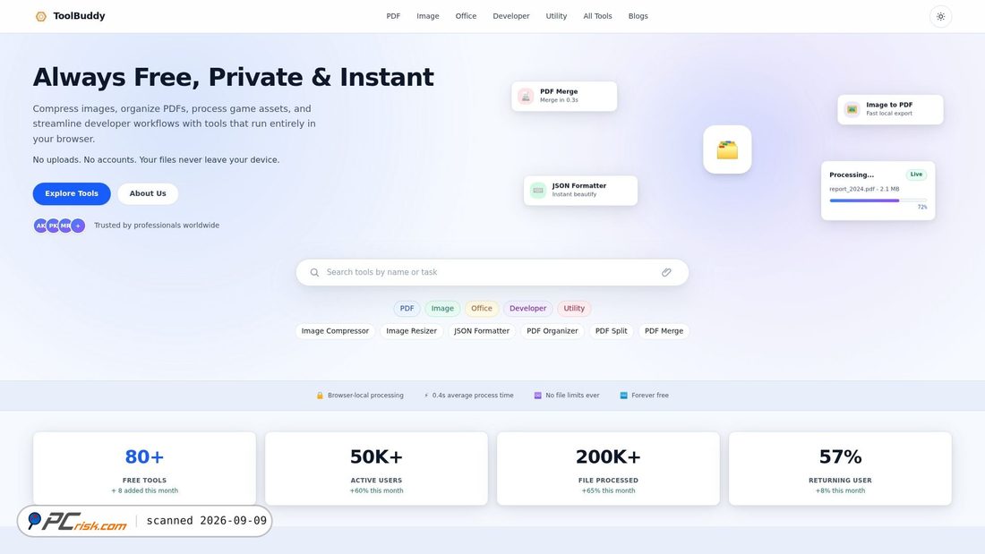 Screenshot of toolbuddy.io