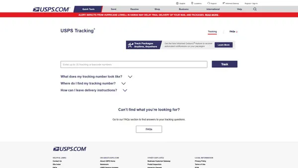 tools.usps.com Screenshot