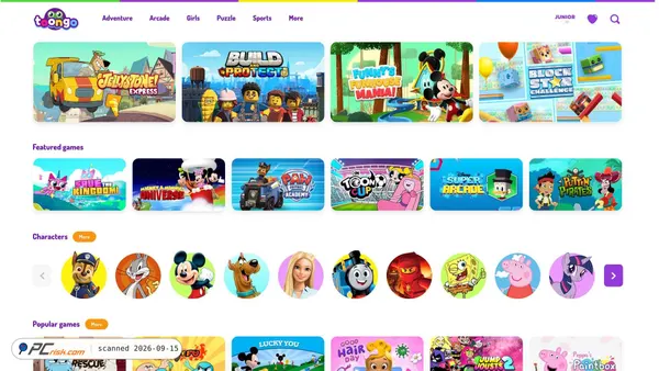 Screenshot di toongo.io
