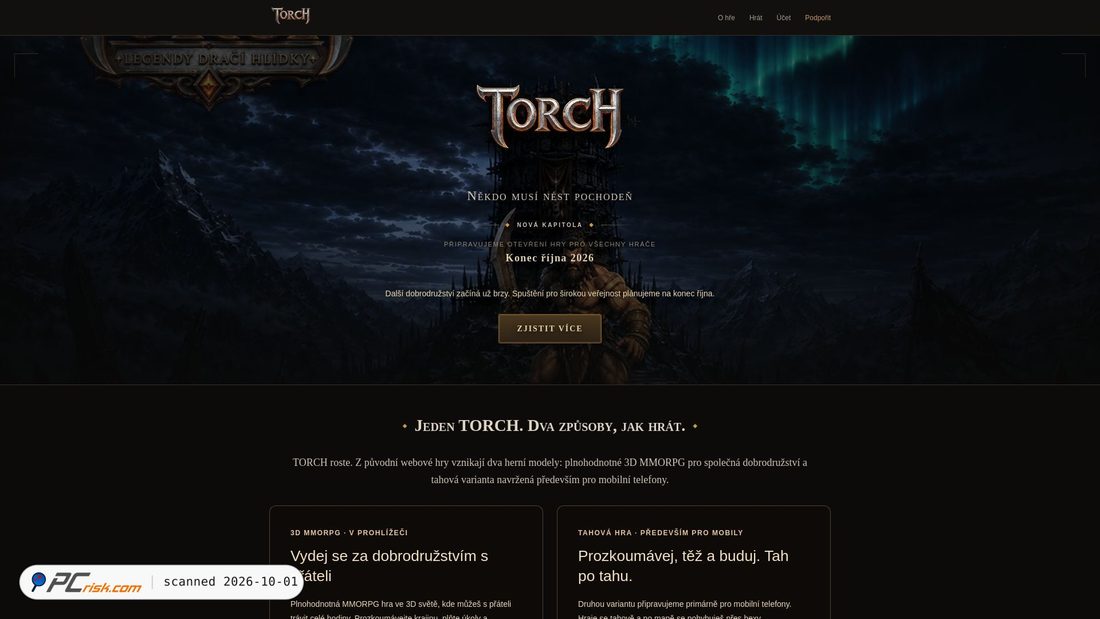 Screenshot of torch.cz