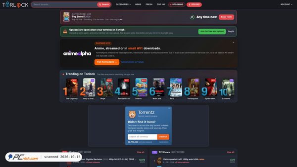 Captura de ecrã de torlock.com