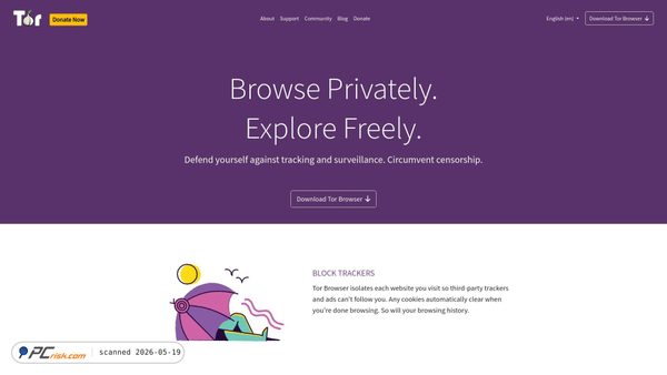 torproject.org screenshot