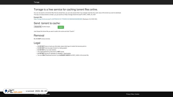 torrage.info screenshot