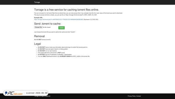 torrage.info screenshot