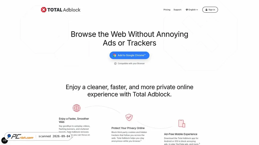 Zrzut ekranu totaladblock.com