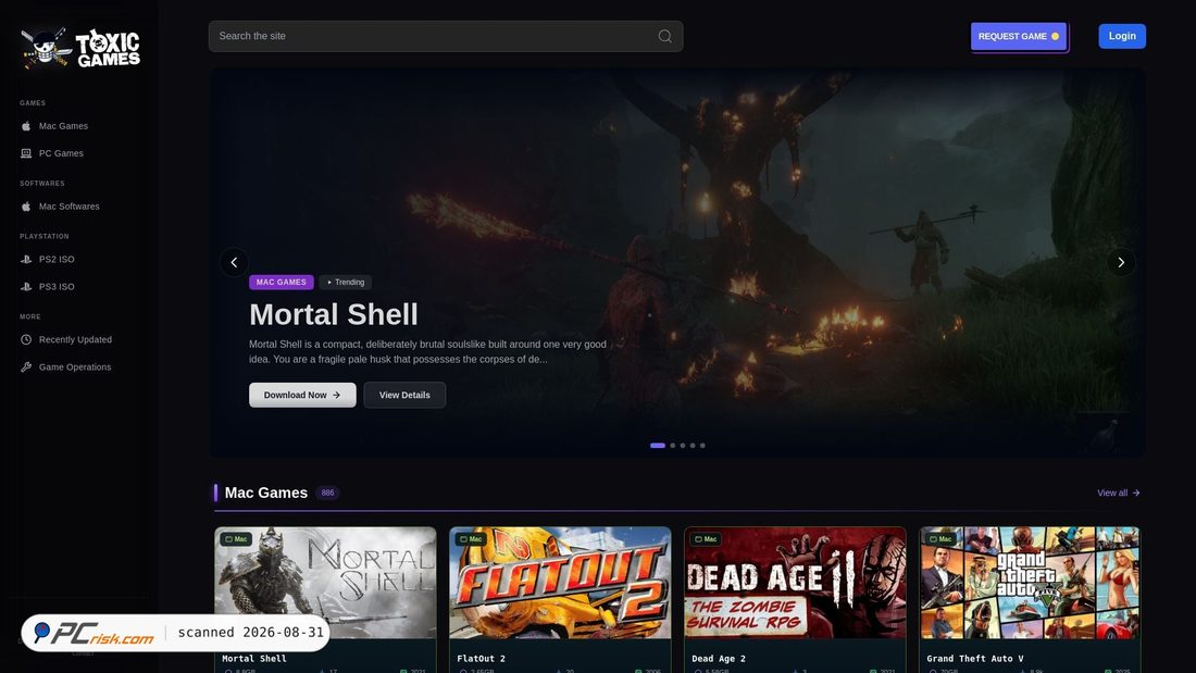 Screenshot di toxicgame.net