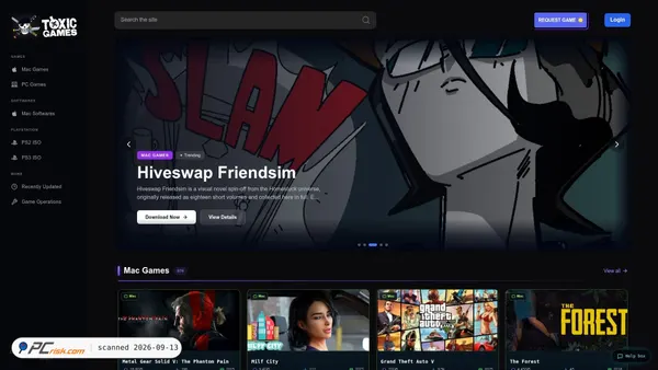 Screenshot van toxicgame.net