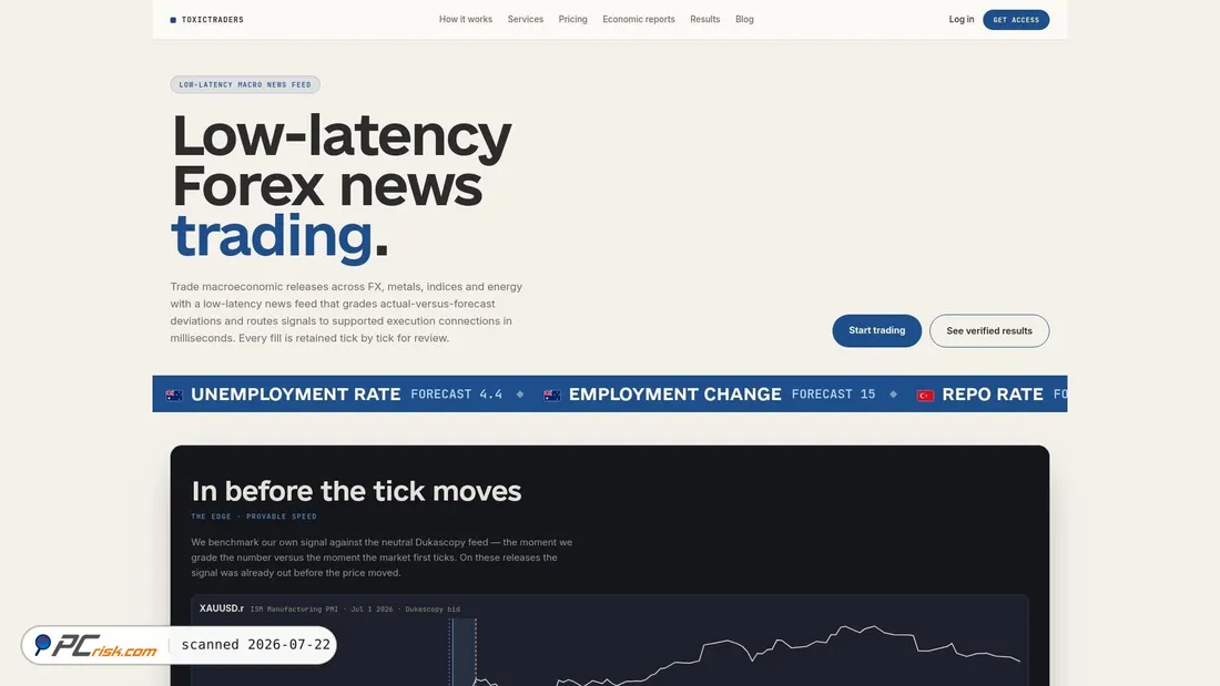 Screenshot of toxictraders.com