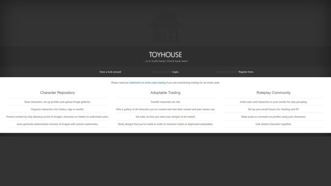 Screenshot von toyhou.se