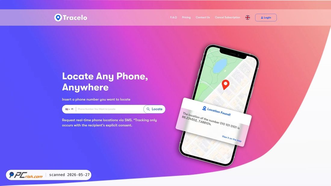 Screenshot of tracelo.com