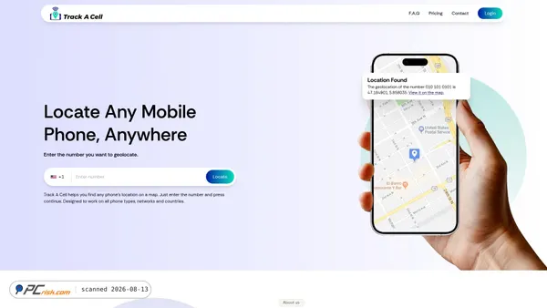 track-a-cell.com screenshot