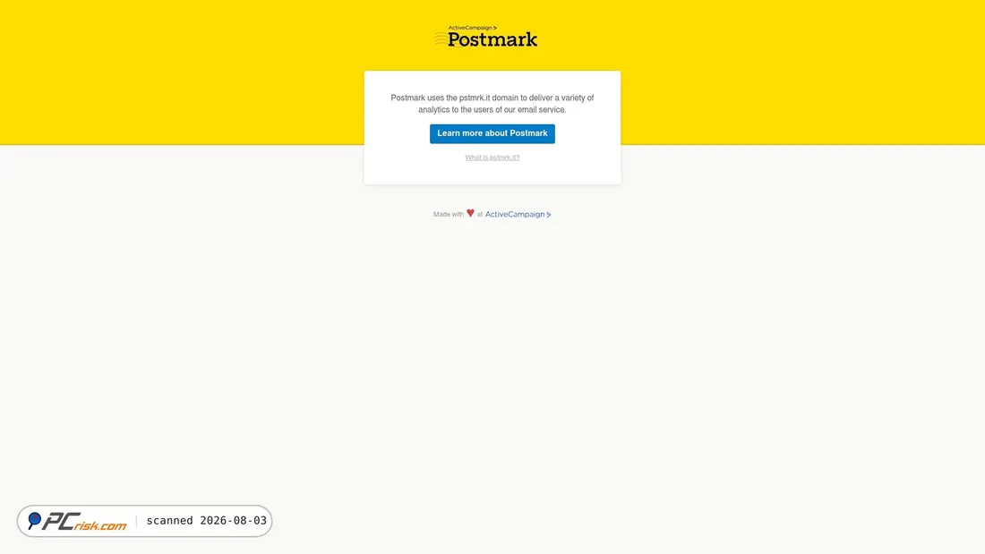 Screenshot of track.pstmrk.it