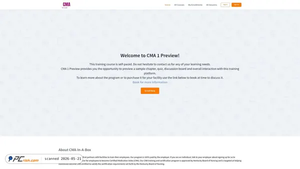 train.cma-in-a-box.com screenshot