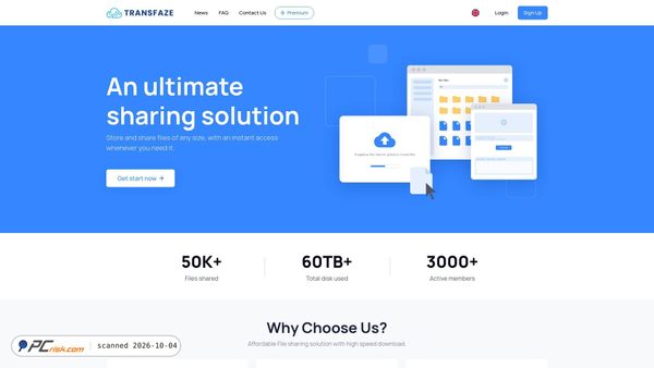 transfaze.com Screenshot