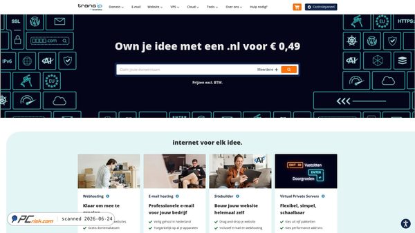 transip.nl screenshot