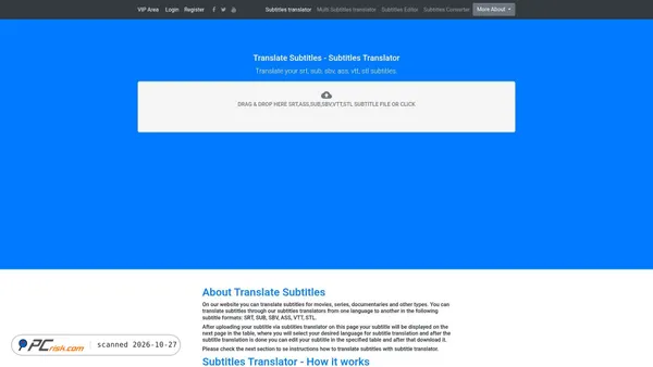 translatesubtitles.co screenshot
