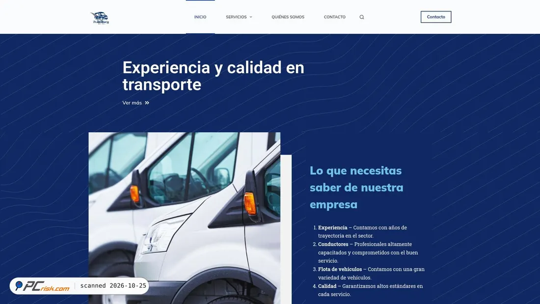 Captura de pantalla de transvargchile.com