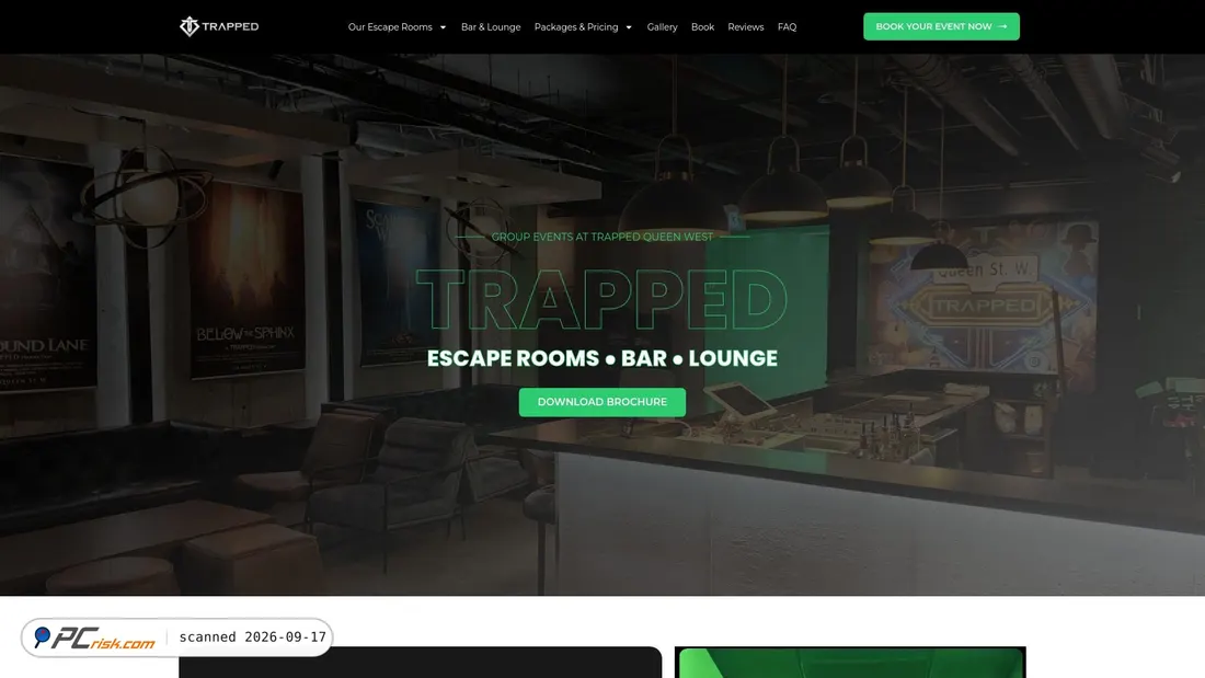 Captura de ecrã de trappedtorontoescape.com