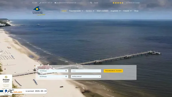 traumdomizil-usedom.de screenshot
