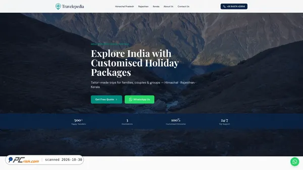 travelepedia.co.in Screenshot
