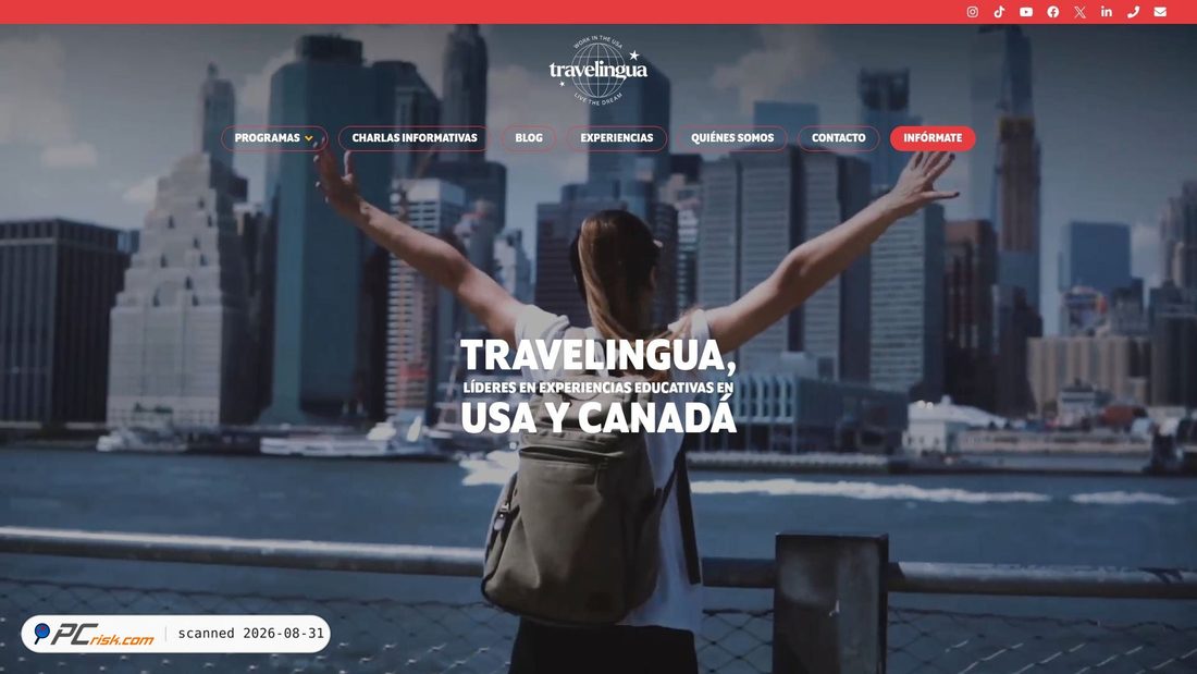 Screenshot von travelingua.es
