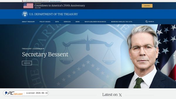 treasury.gov screenshot