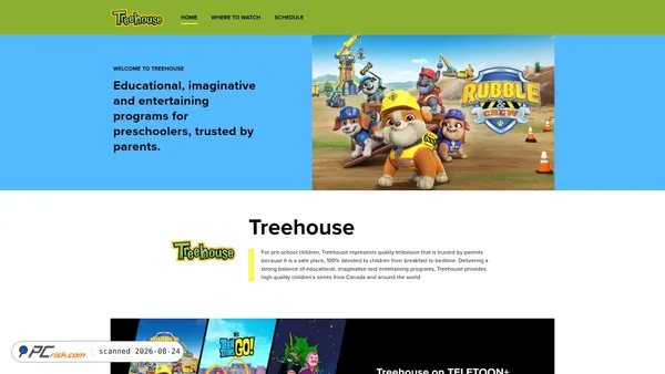treehousetv.com screenshot